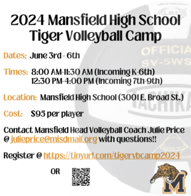 2024 Mansfield High School Tiger Volleyball Camp.p